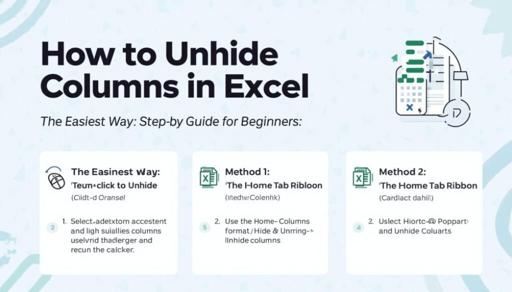 unhide columns unhide columns