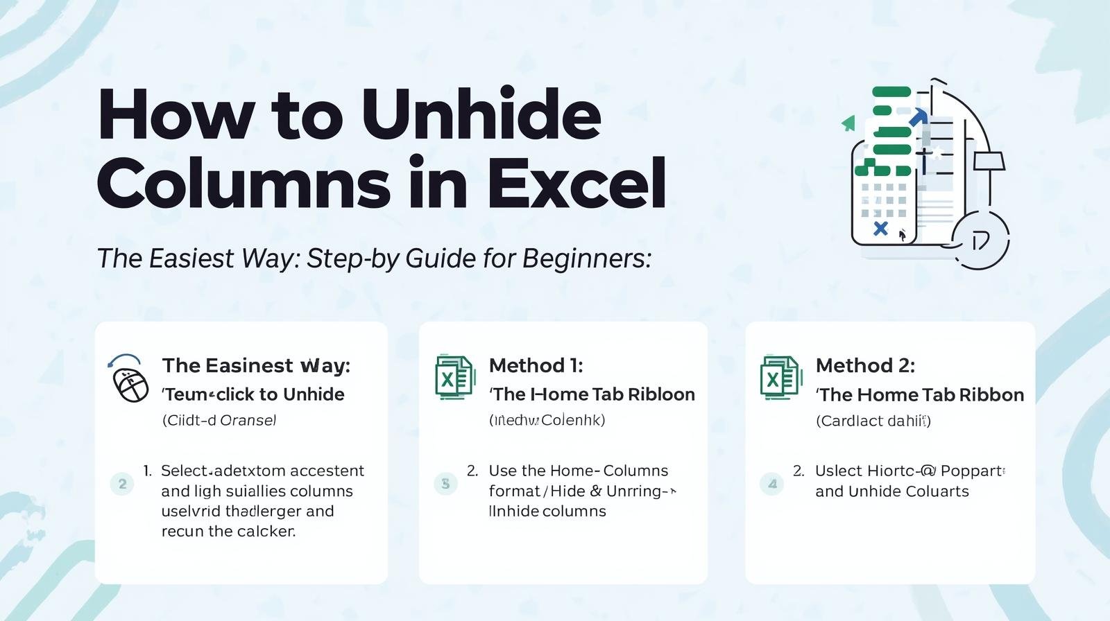 unhide columns